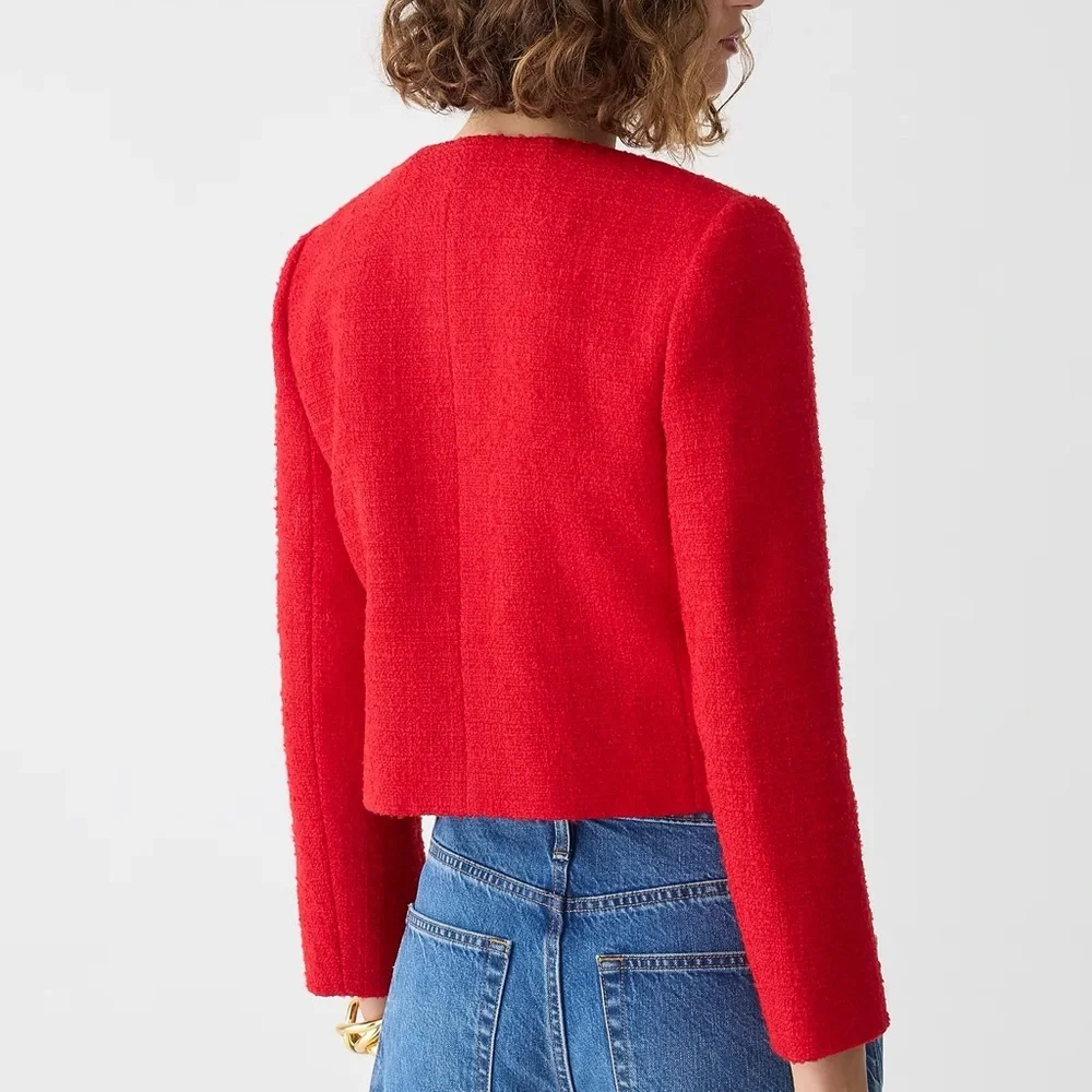 J.Crew V-neck lady jacket in maritime tweed BV211
